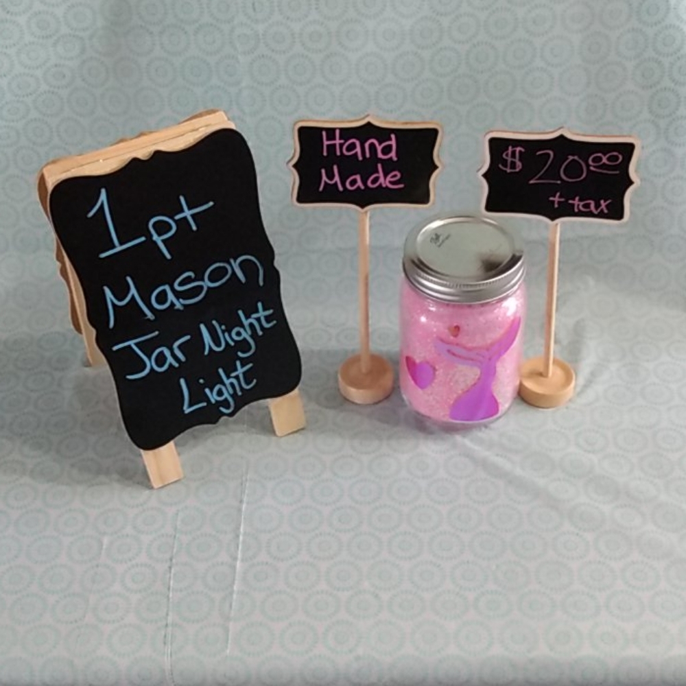 1 pint Mason Jar Night Light with Lights